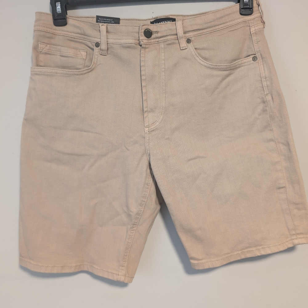 Blank NYC Wooster Slim Fit Shorts Tan Beige Size 38 NWT 10.5" Inseam $78 MSRP
